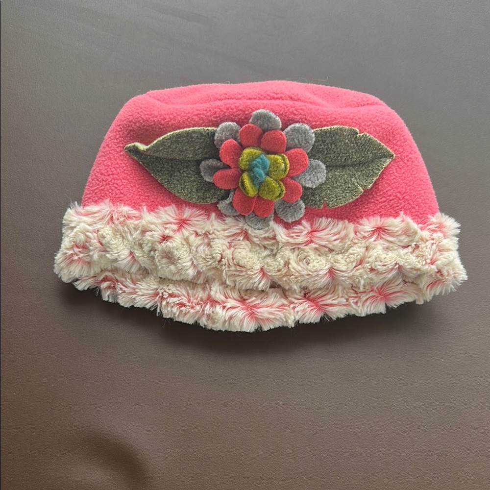 Pink Floral Kids Hat